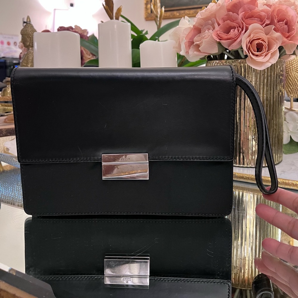 GUCCI clutch and wristlet bag
